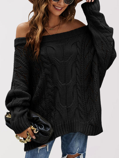 Off-Shoulder Jumper with Long Sleeves in Pink – photo 7