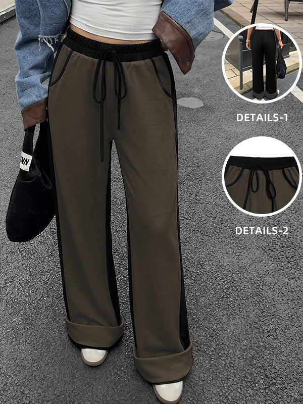 Wide-Leg Trousers with Drawstring in Grey – photo 5