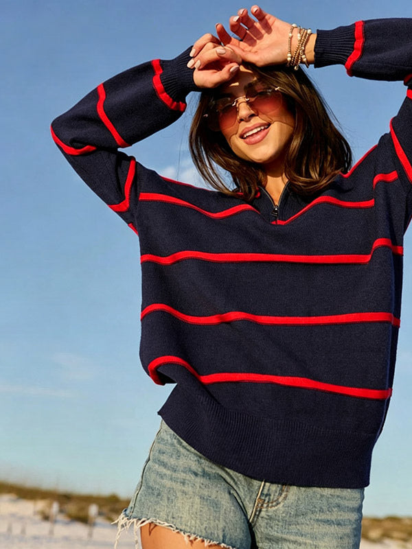 Zip-Up Jumper with Long Sleeves in Green – photo 15