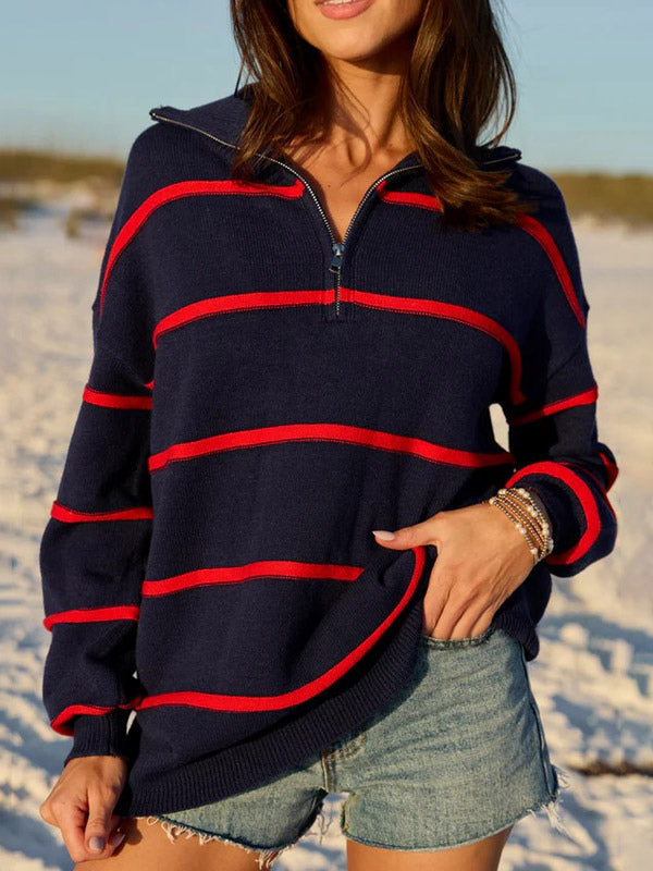Zip-Up Jumper with Long Sleeves in Green – photo 14