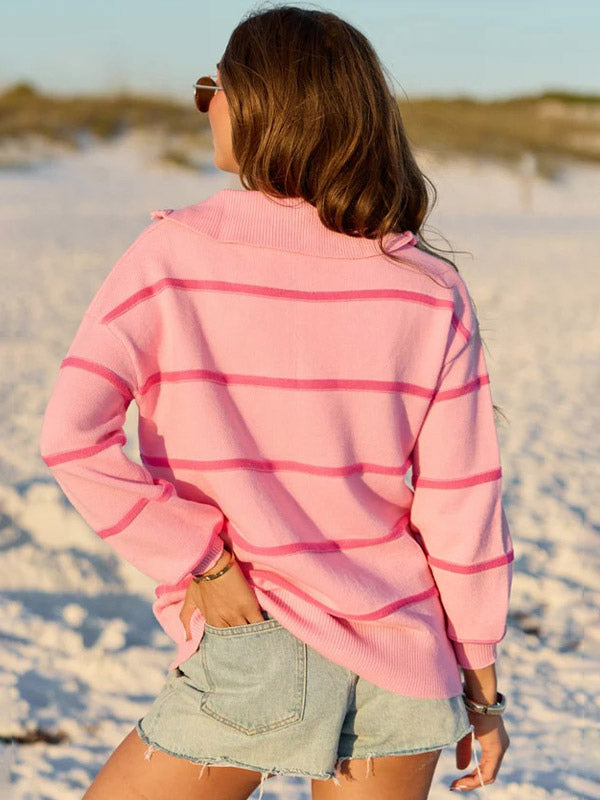 Zip-Up Jumper with Long Sleeves in Green – photo 11