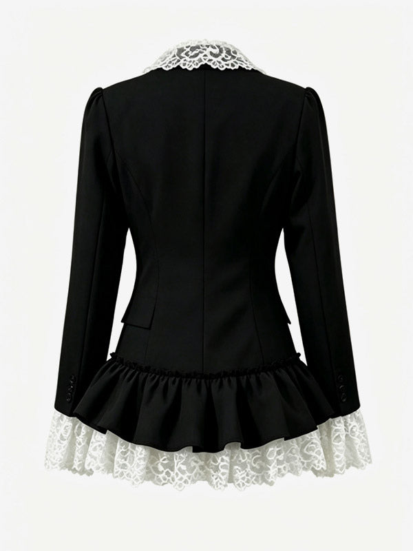 A-Line Dress with Long Sleeves in Brown – photo 8