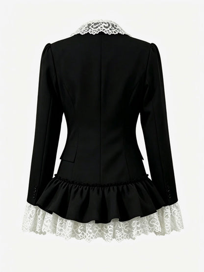 A-Line Dress with Long Sleeves in Brown – photo 8