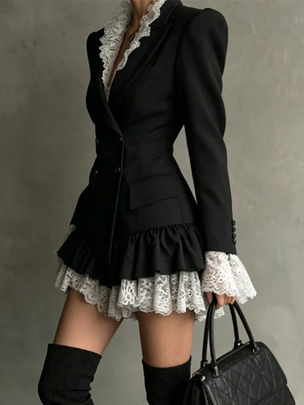 A-Line Dress with Long Sleeves in Brown – photo 7