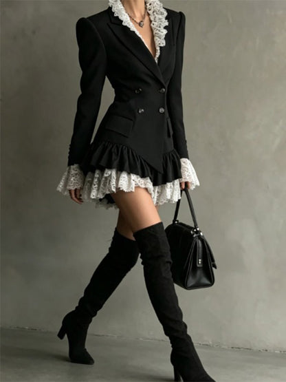 A-Line Dress with Long Sleeves in Brown – photo 6