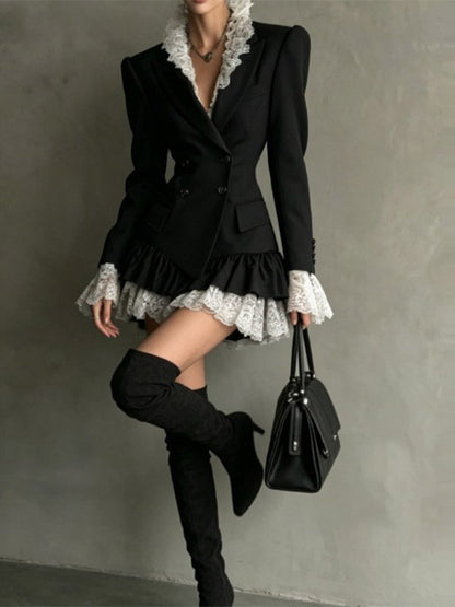 A-Line Dress with Long Sleeves in Brown – photo 5