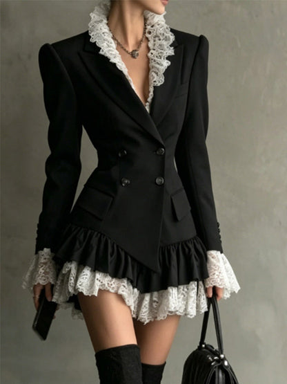A-Line Dress with Long Sleeves in Brown – photo 4