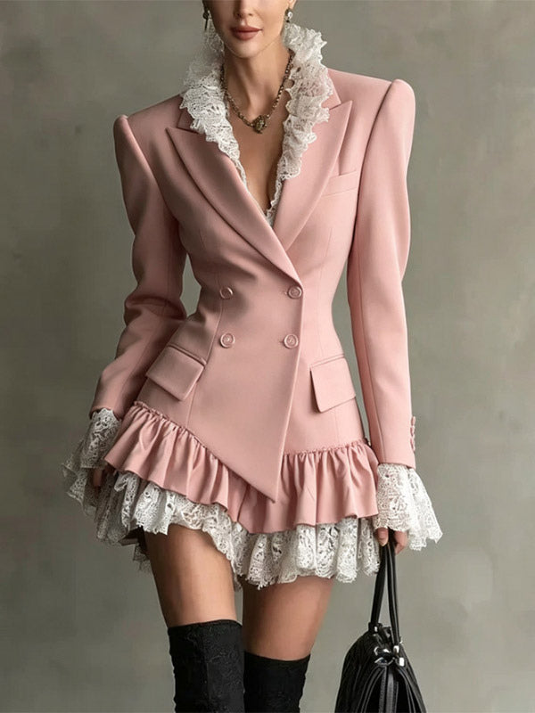 A-Line Dress with Long Sleeves in Brown – photo 3