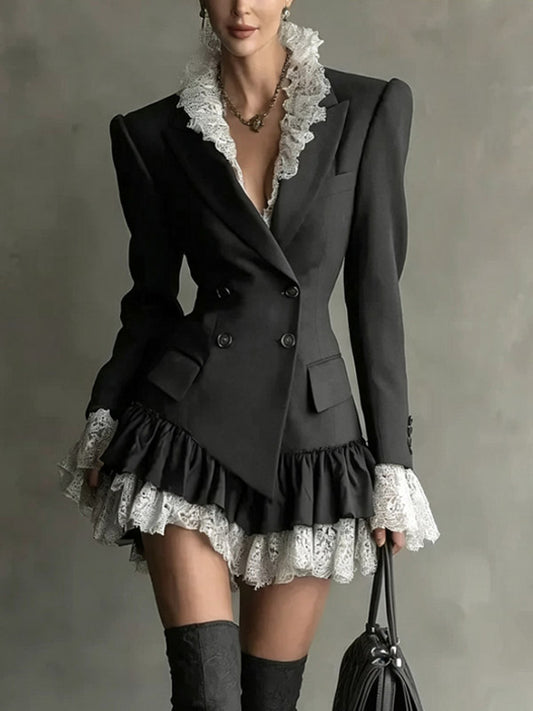 A-Line Dress with Long Sleeves in Brown – photo 2