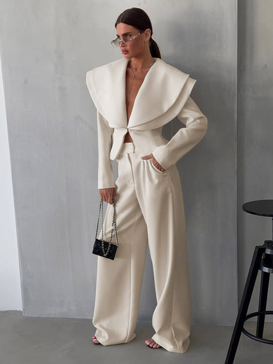 Two-Piece Set with Long Sleeves in Apricot – photo 2