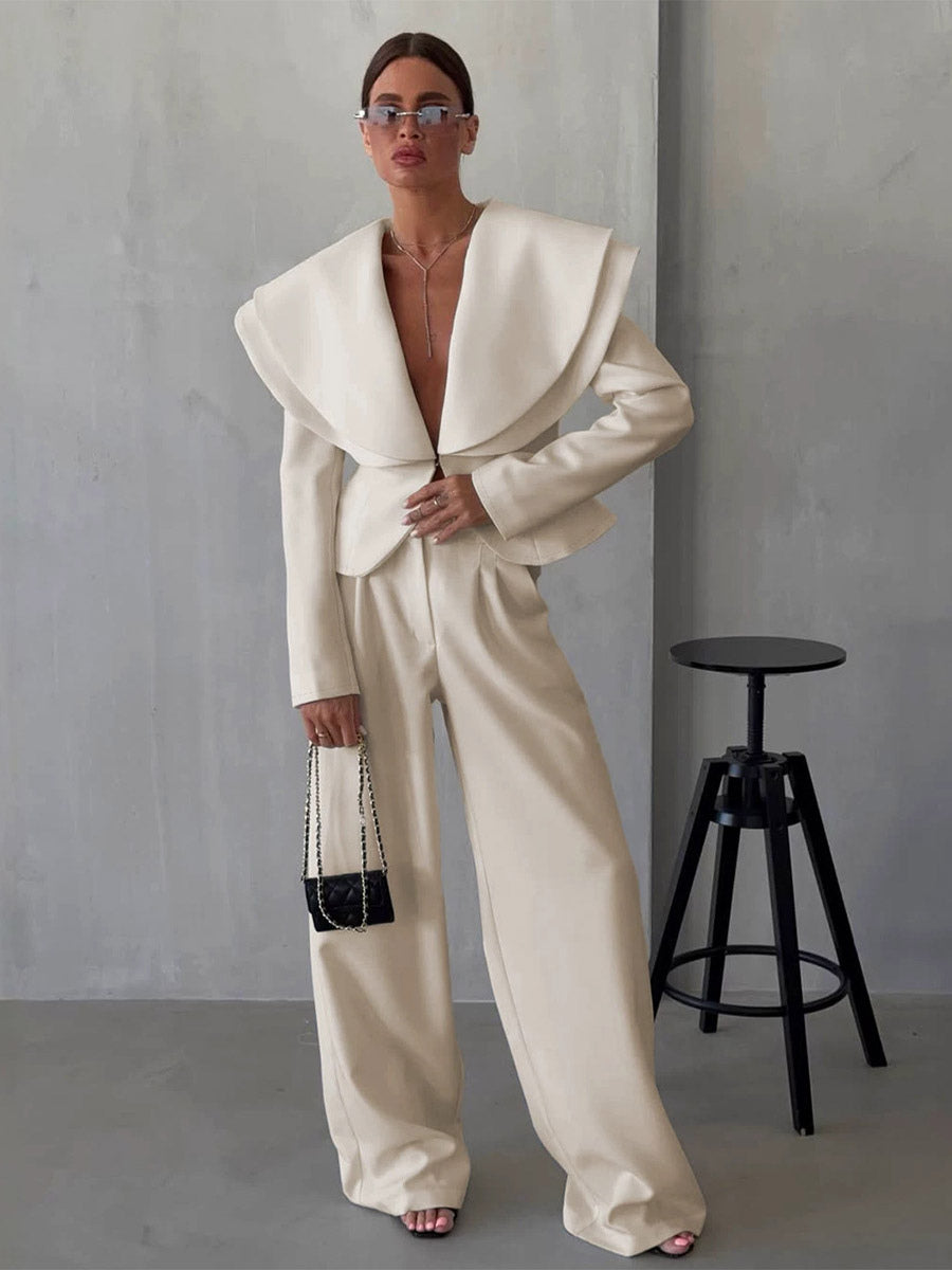 Two-Piece Set with Long Sleeves in Apricot – photo 1