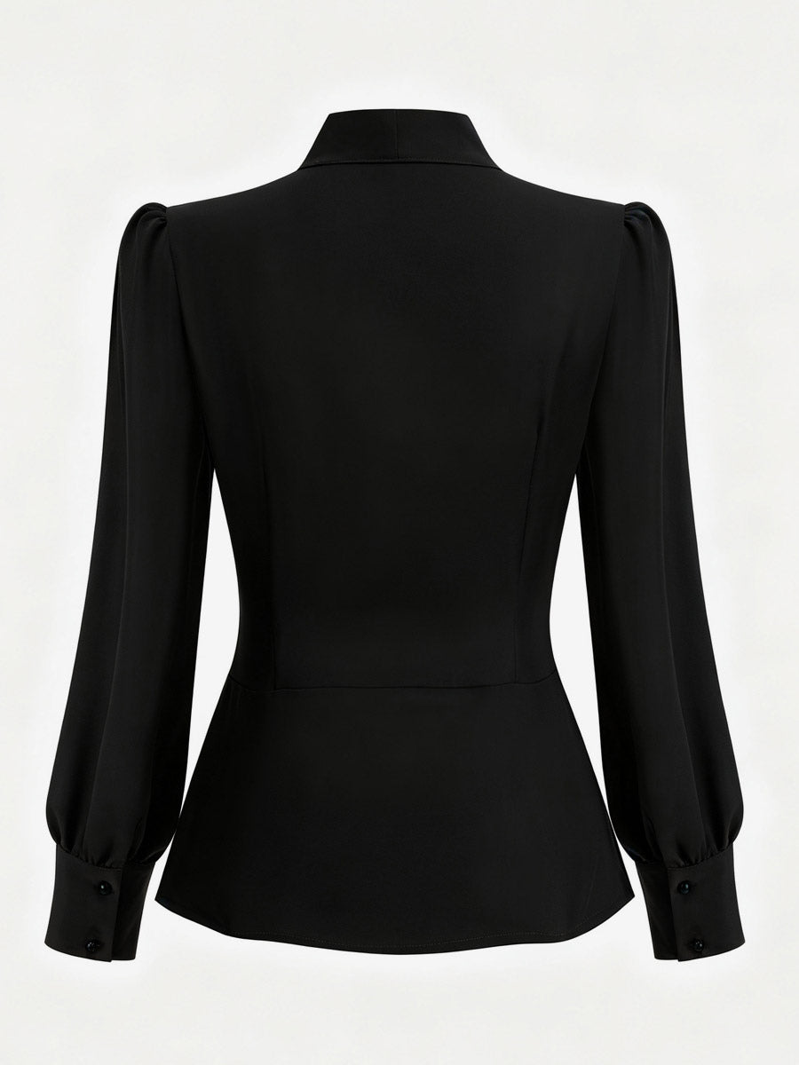 Shirt with Bow in Apricot – photo 15