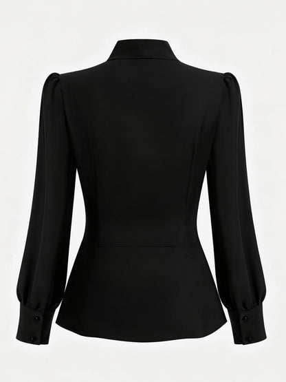 Shirt with Bow in Apricot – photo 15