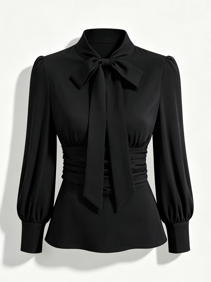 Shirt with Bow in Apricot – photo 14