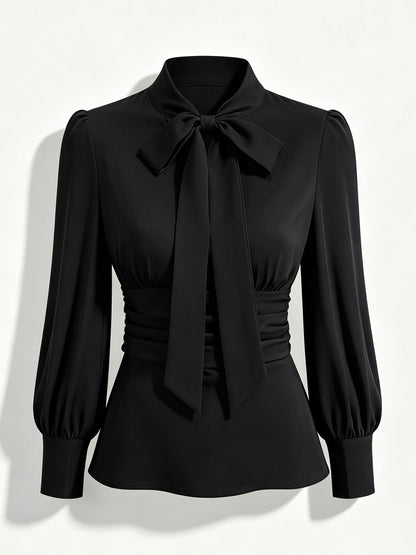 Shirt with Bow in Apricot – photo 14