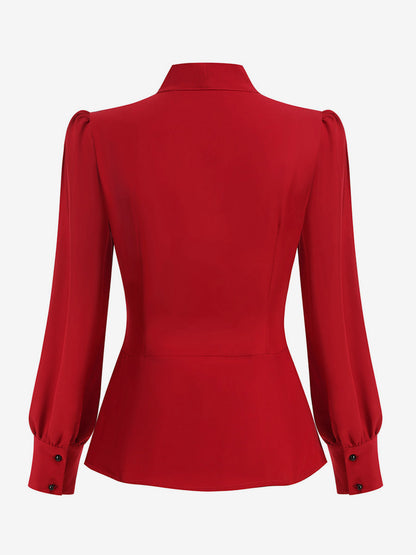 Shirt with Bow in Apricot – photo 9