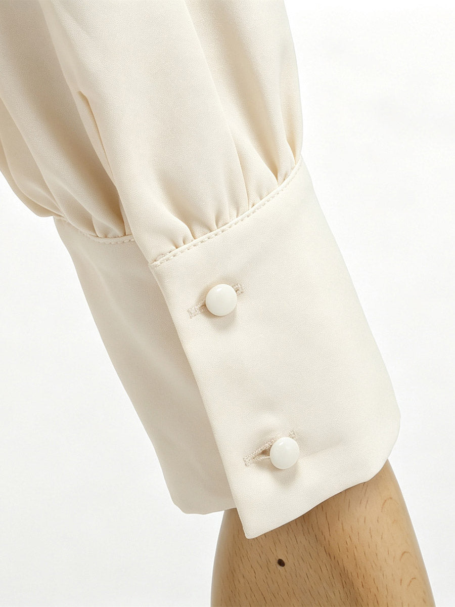 Shirt with Bow in Apricot – photo 5