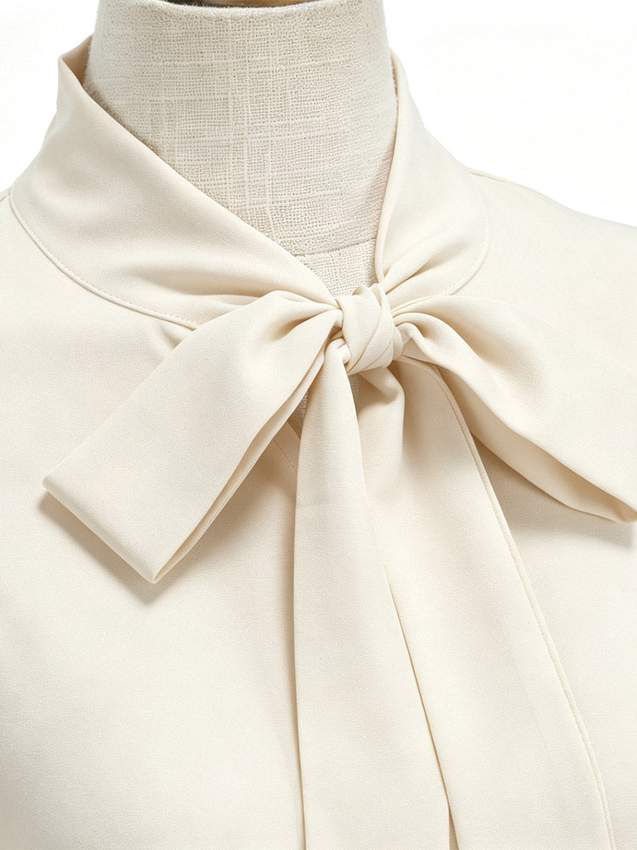 Shirt with Bow in Apricot – photo 4