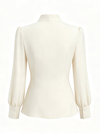 Shirt with Bow in Apricot – photo 3