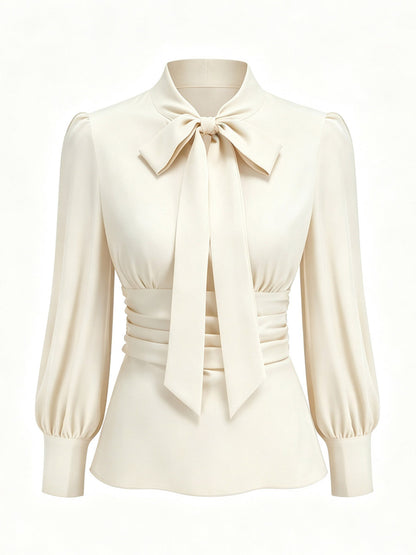Shirt with Bow in Apricot – photo 2