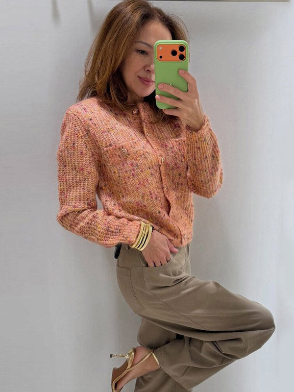 Crew-Neck Cardigan in Green – photo 9
