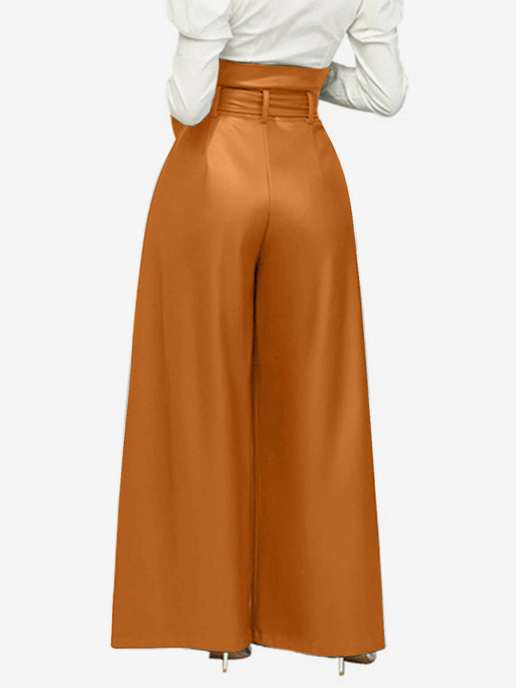 Zip-Up High-Waisted Trousers in Yellow – photo 3