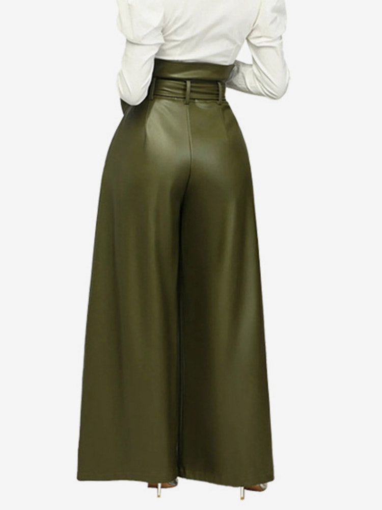 Zip-Up High-Waisted Trousers in Yellow – photo 6