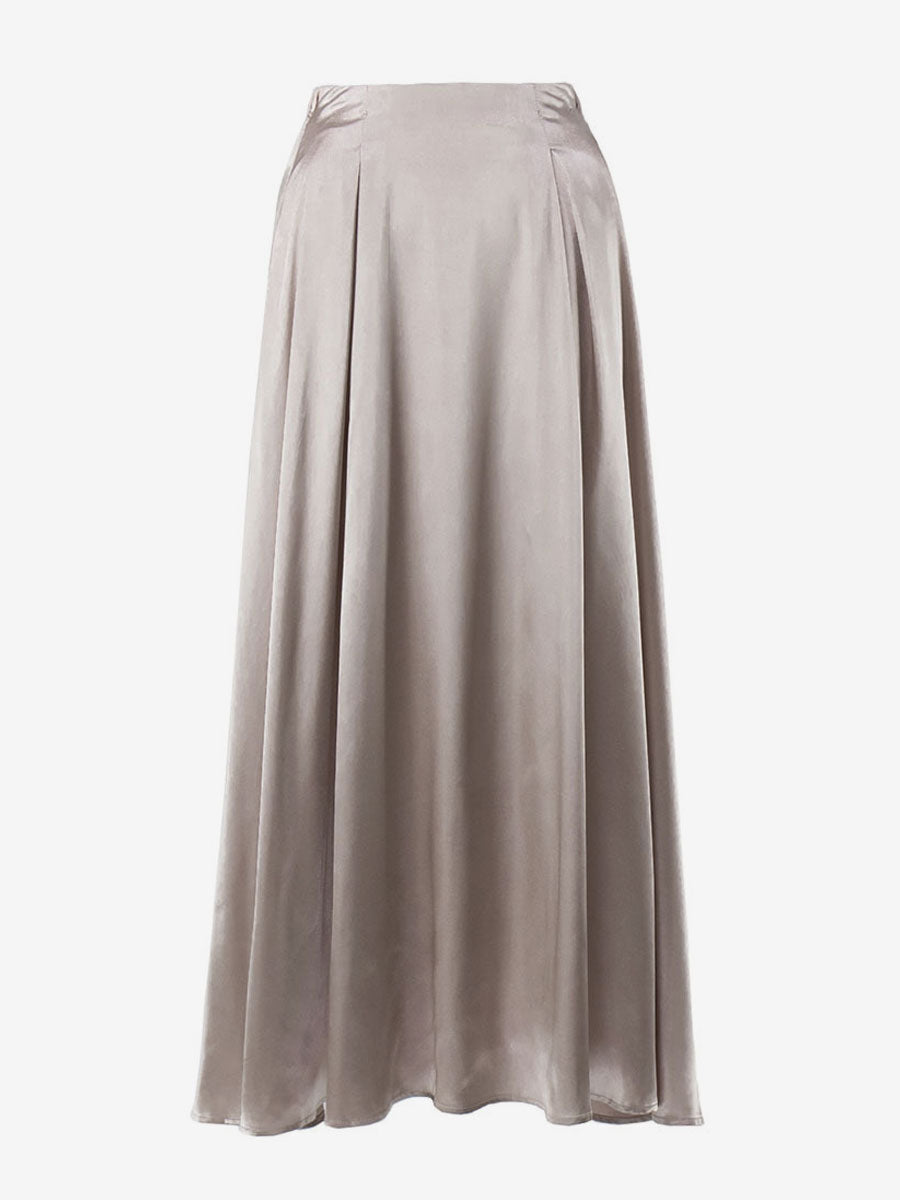 Satin Skirt in Khaki – photo 5