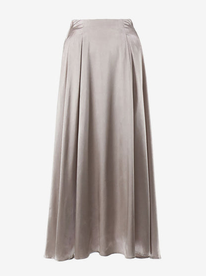 Satin Skirt in Khaki – photo 5
