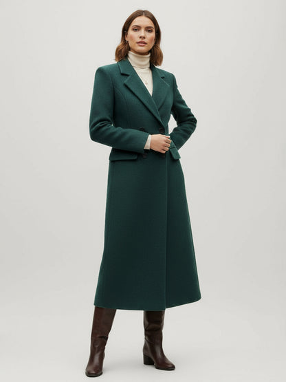 Double-Breasted Coat in Navy – photo 10