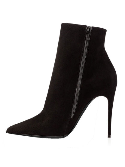 Pointed-Toe Stiletto Ankle Boots in Black – photo 7
