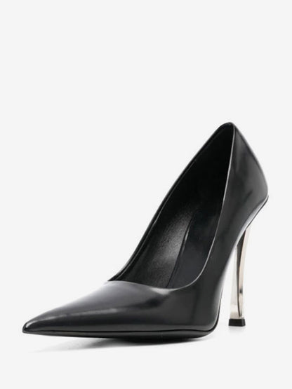 Pointed-Toe Stiletto Court Shoes in White – photo 6