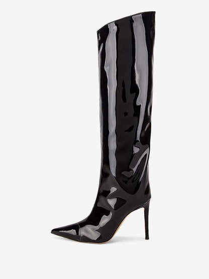 Stiletto Knee-High Boots in Red – photo 9