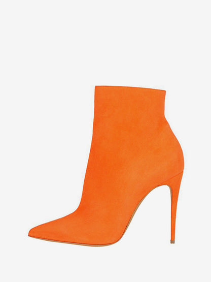 Pointed-Toe Stiletto Ankle Boots in Black – photo 4