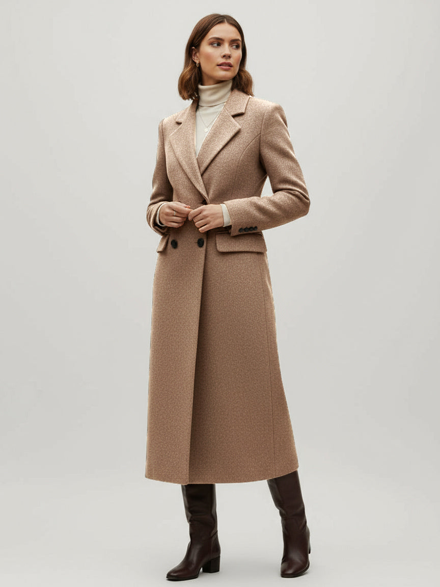 Double-Breasted Coat in Navy – photo 13