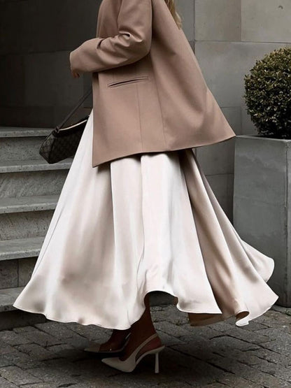 Satin Skirt in Khaki – photo 2