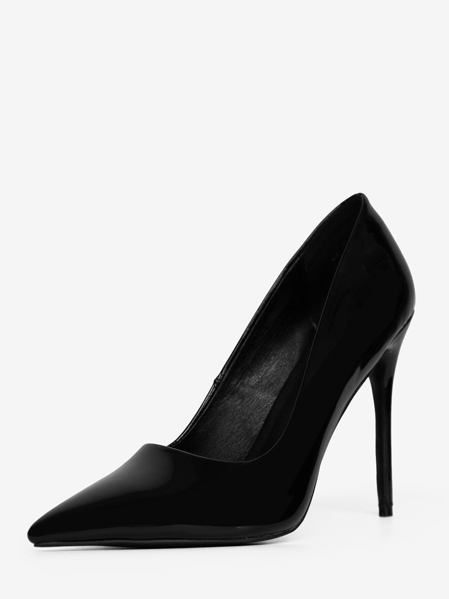 Pointed-Toe Slip-On Heels in Burgundy – photo 8