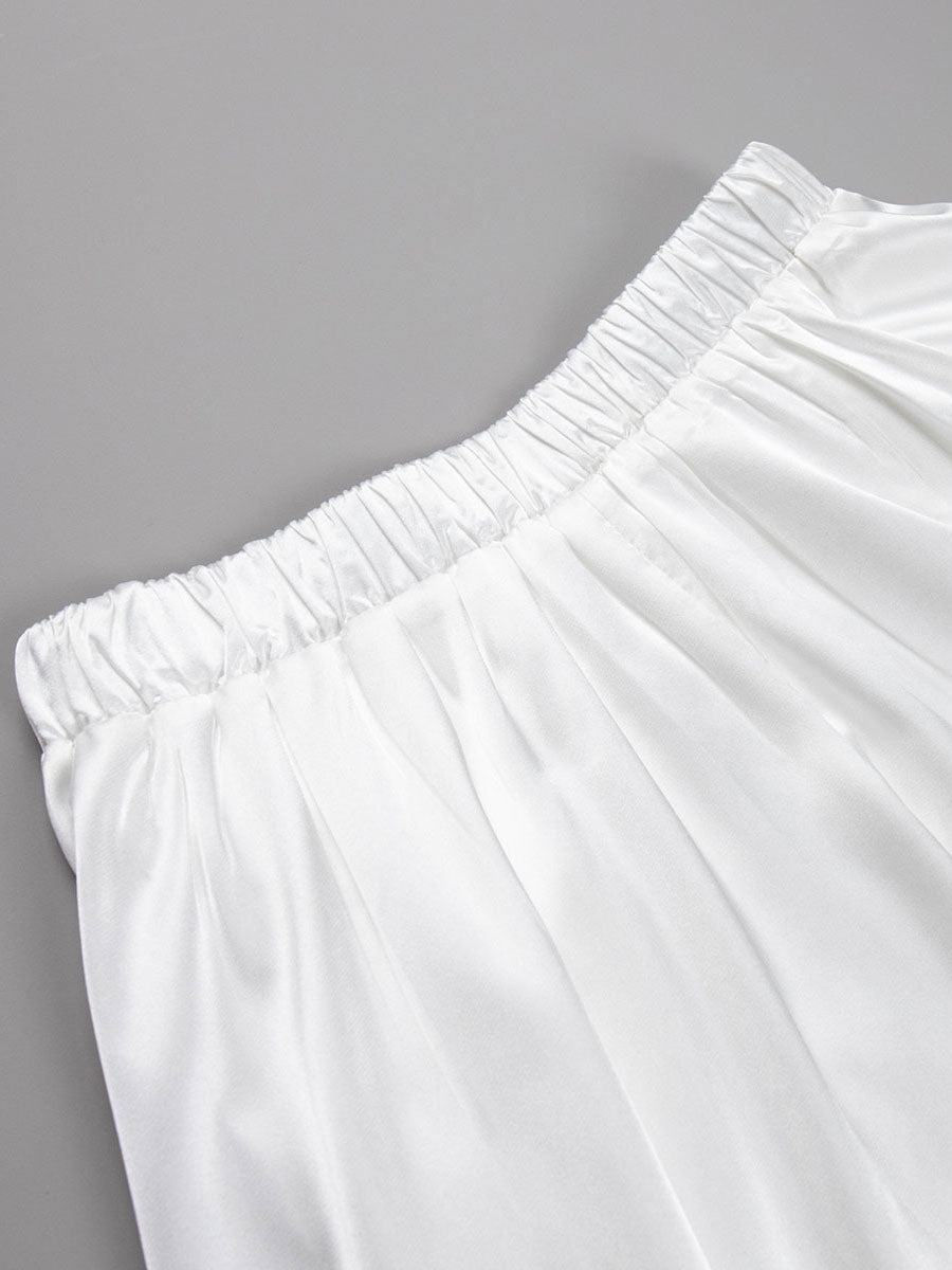 Satin Skirt in Khaki – photo 9