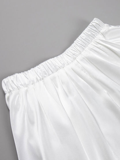 Satin Skirt in Khaki – photo 9