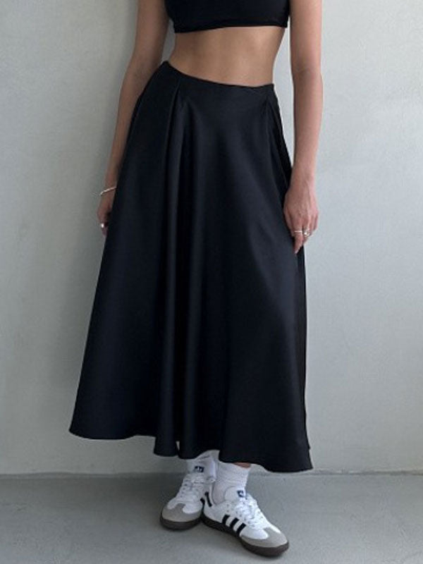 Satin Skirt in Khaki – photo 6