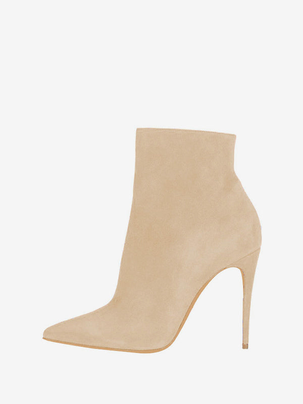 Pointed-Toe Stiletto Ankle Boots in Black – photo 5