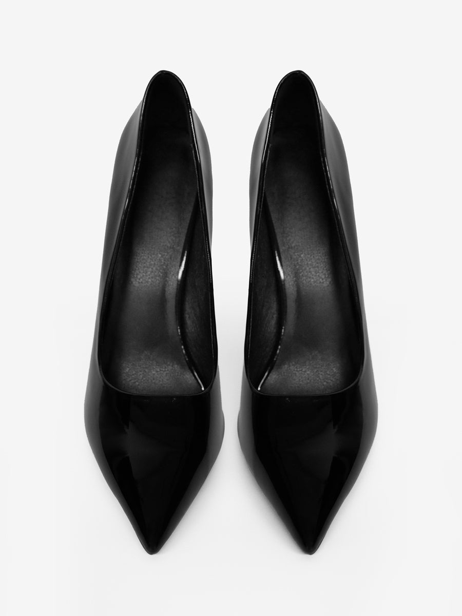Pointed-Toe Slip-On Heels in Burgundy – photo 9