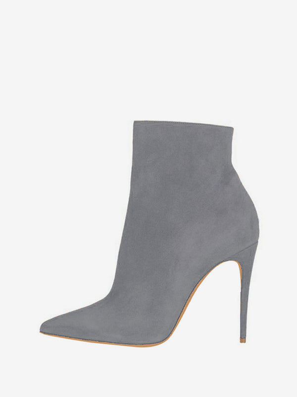 Pointed-Toe Stiletto Ankle Boots in Black – photo 6