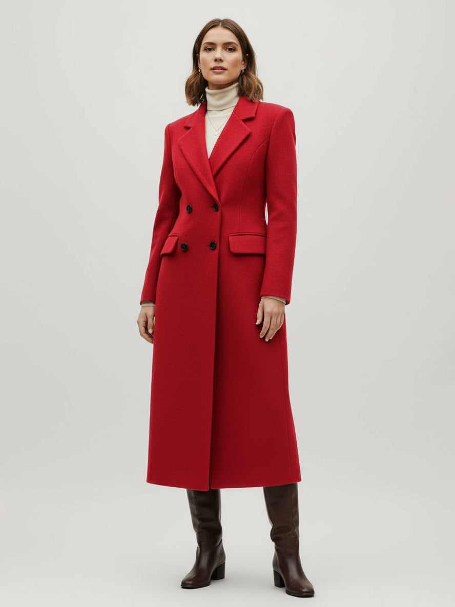 Double-Breasted Coat in Navy – photo 11